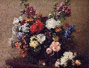 Henri Fantin-Latour Latour Bouquet of Diverse Flowers oil painting on canvas